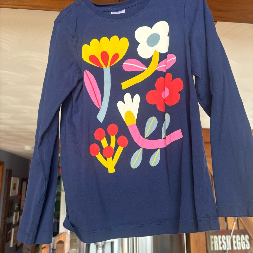 Hanna Andersson long sleeve flower t shirt